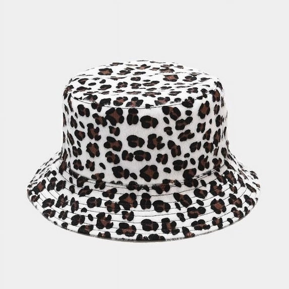 CoCopeanut Liburan Baru Wanita Leopard Double Sisi Ember Nyaman Bernapas Foldable Pria Pantai Datar Atas Matahari Memancing Topi Datar Panama Hat