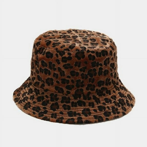 CoCopeanut Liburan Baru Wanita Leopard Double Sisi Ember Nyaman Bernapas Foldable Pria Pantai Datar Atas Matahari Memancing Topi Datar Panama Hat