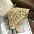thumbnail image 1 of CoCopeanut New 2022 Simple Girl WeaveSun Hat Wide Brim Floppy Summer Hats for Women Beach Panama Straw Dome Bucket Hat Femme Shade Hat Gift, 1 of 6