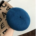thumbnail image 1 of CoCopeanut New Fashion Women Wool Berets French Artist Style Warm Winter Beanie Hat Retro Plain Beret Solid Color Elegant Lady Autumn Caps, 1 of 6