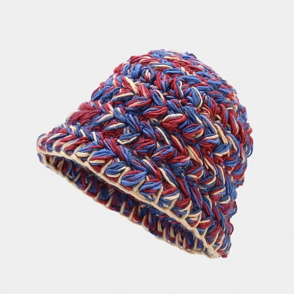 CoCopeanut New Fashion Woolen Yarn Bucket Hat Women Winter Korean Version Versatile Warm Japanese Solid Color Knitted Thickened Basin Hat