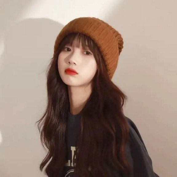 CoCopeanut New Korean Windproof Hat Winter Solid Color Thick Woolen Hats for Women Ski Slouchy Cap Skull Winter Wool Warm Caps Warm Beanies