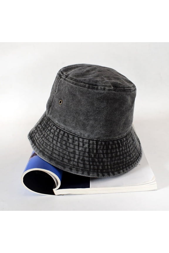 New Solid Colors Washed Denim Bucket Hats Unisex Bob Folding Fisherman Wide Brim Caps Hip Hop Gorros Men Women Panama Bucket Cap