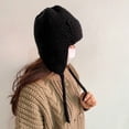 thumbnail image 1 of CoCopeanut New Women Long Tassel Beanie Hats Spring Winter Knitted Solid Color Cap Ribbed Casual Slouch Hat Mujer Leisure Elastic Cap Gift, 1 of 6