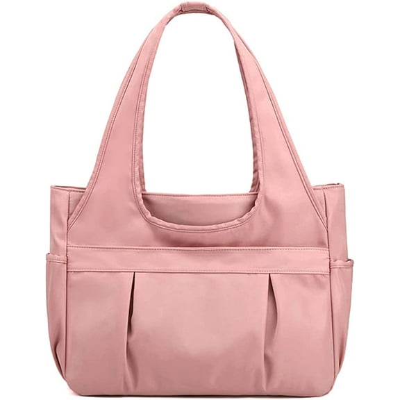 CoCopeanut Nylon Handbag for Women Multi Pocket Shoulder Bag Commuter Tote Bag Travel Satchel Purse