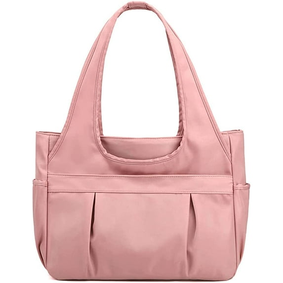 CoCopeanut Nylon Handbag for Women Multi Pocket Shoulder Bag Commuter Tote Bag Travel Satchel Purse