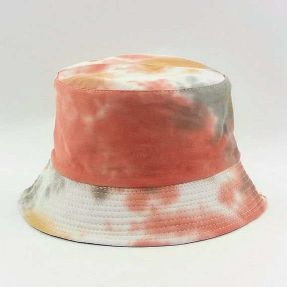 CoCopeanut Panama Summer Autumn Harajuku Bucket Hat Colorful Starry Tie Dye Fisherman Hat Cotton Reversible Bob Bucket Cap for Men Women