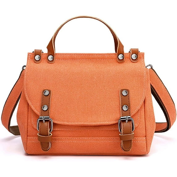 CoCopeanut Retro Handbag for Women Top Handle Satchel Cotton Canvas Crossbody Bag Commuter Shoulder Bag Casual Tote Bag Purse