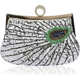 thumbnail image 1 of CoCopeanut Retro Peacock Handbag Sequin Clutch Bag Evening Shoulder Bag Wedding Crossbody Bag Prom Purse, 1 of 6