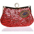 thumbnail image 1 of CoCopeanut Retro Peacock Handbag Sequin Clutch Bag Evening Shoulder Bag Wedding Crossbody Bag Prom Purse, 1 of 6