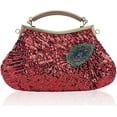 thumbnail image 1 of CoCopeanut Retro Peacock Handbag Sequin Clutch Bag Evening Shoulder Bag Wedding Crossbody Bag Top Handle Satchel Kiss Lock Purse, 1 of 6