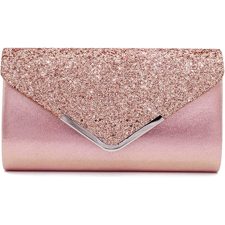 Koko Rose Gold Glitter Clutch Bag CoCopeanut Sequin Clutch Bag For