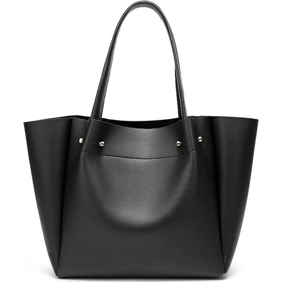 CoCopeanut Soft Faux Leather Shoulder Bag for Women Large Capacity Handbag Retro Tote Bag Fashion Satchel Commute Purse