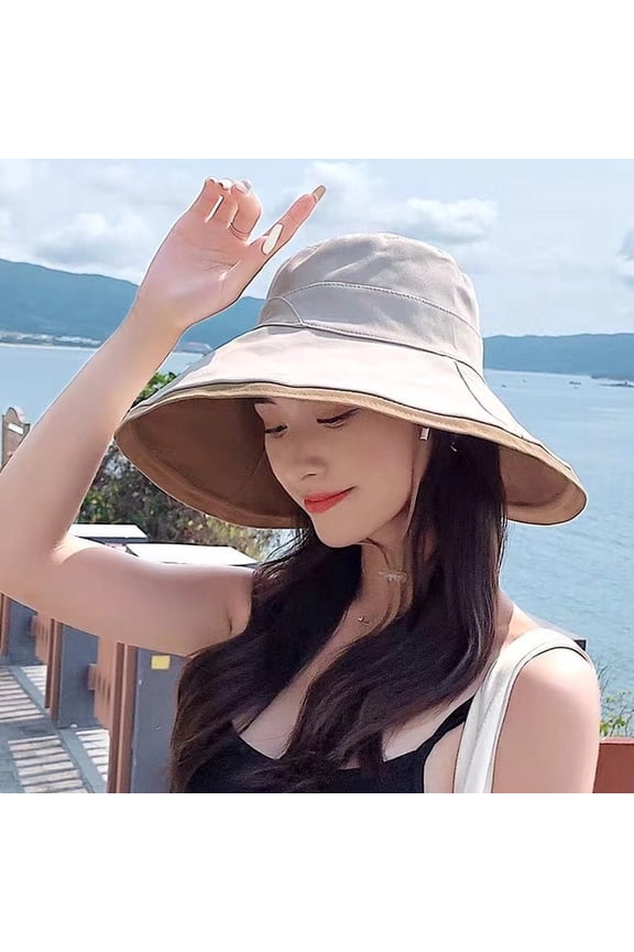 CoCopeanut Solid Bucket Hat Two Side Wear Unisex Bob Caps Hip Hop Gorros Women Summer Panama Cap Beach Sun Fishing Boonie Hat Ladies Cap