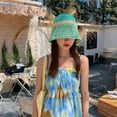 thumbnail image 1 of CoCopeanut Summer New Handmade Crochet Beach Hat Korean Short-brimmed Bucket Hat Women Go Out Shopping Fisherman Hat Fashion Hollow Panama, 1 of 6
