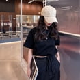 thumbnail image 1 of CoCopeanut Topi Bisbol Dicuci Retro Topi Pas Topi Snapback untuk Pria Wanita Tulang Gorras Kasual Topi Hitam Huruf Topi Matahari Dapat Disesuaikan, 1 of 6
