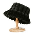 thumbnail image 1 of CoCopeanut Topi Bucket Bulu Halus Wanita Fashion Baru Topi Panama Nelayan Lembut Hangat Musim Dingin Vintage Bob Sunbonnet Visor Gorros, 1 of 6