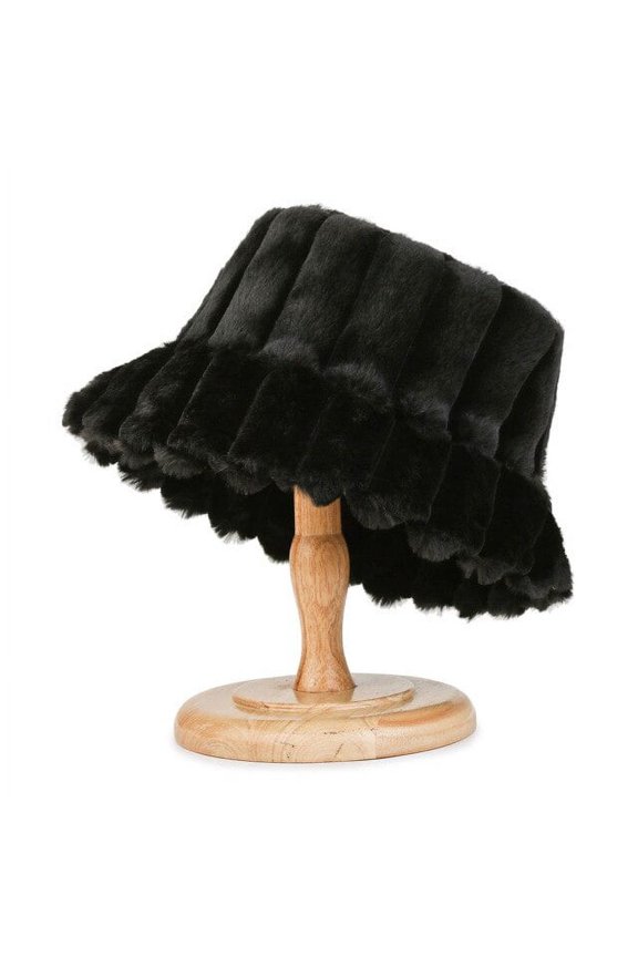 Topi Bucket Bulu Halus Wanita Fashion Baru Topi Panama Nelayan Lembut Hangat Musim Dingin Vintage Bob Sunbonnet Visor Gorros