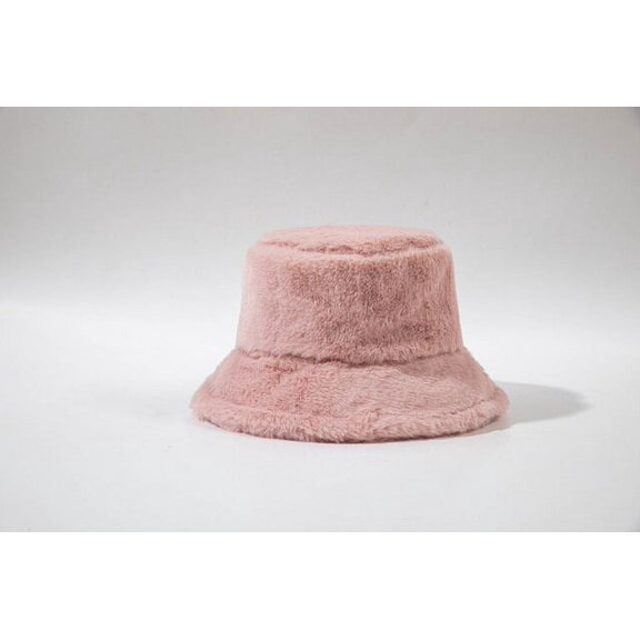 CoCopeanut Topi Ember Bulu Kelinci Buatan Mode 2021 Topi Nelayan Tebal Hangat Musim Gugur Musim Dingin Wanita Topi Baskom Mewah Panama Topi Wanita