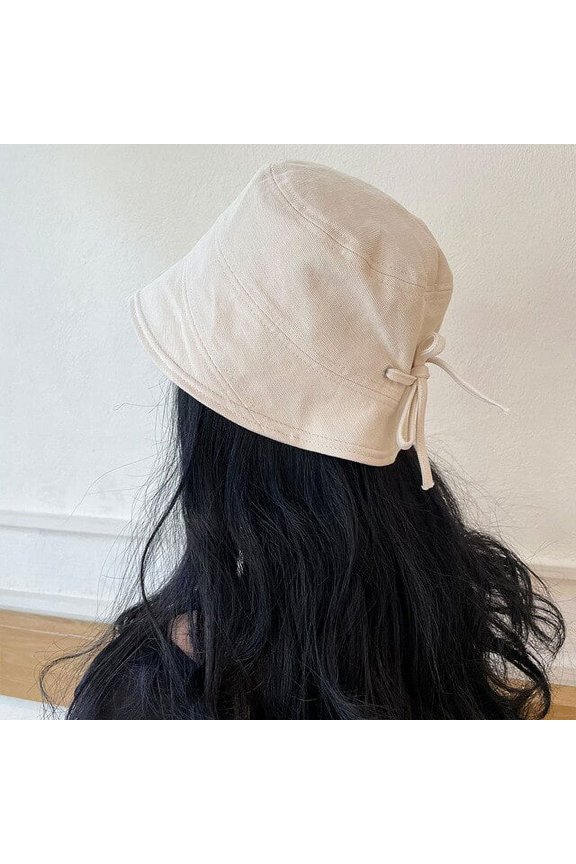 Topi Katun Baru Pita Pantai untuk Wanita Topi Wanita Topi Bucket Wanita Topi Musim Panas Wanita Anti-UV Panama Topi Matahari Musim Panas Topi Wanita Luar Ruangan
