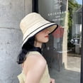 thumbnail image 1 of CoCopeanut Topi Matahari Baru Topi Ember Lipat Musim Panas untuk Wanita Topi Pelindung Matahari Luar Ruangan Topi Berburu Memancing Katun Anti-UV Pinggiran Lebar Topi Pelindung Matahari, 1 of 6