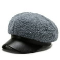 thumbnail image 1 of CoCopeanut Topi Militer Wanita Modis Topi Pelaut Musim Gugur Musim Dingin Topi Baret Wanita Hitam Topi Kapten Top Datar Topi Segi Delapan Kadet Bepergian, 1 of 6