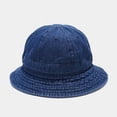 thumbnail image 1 of CoCopeanut Topi Nelayan Dapat Dilipat Baru 2022 Topi Ember Denim Dapat Dicuci Topi Bob Fashion Uniseks Topi Bucket Panama Pria Wanita Hip Hop Gorros, 1 of 6