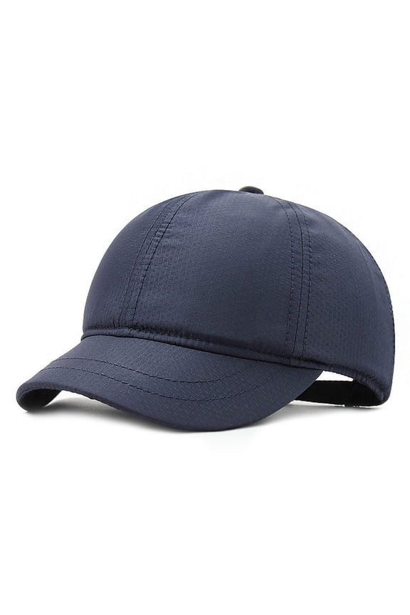 Unisex Vintage Short Brim Baseball Cap Men Women Dad Hat Adjustable Trucker Style Low Profile Caps Cycling Cap