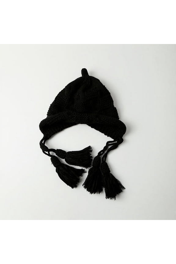 Winter Women's Handmade Nationality Knitted Bucket Hats Female Girls Hollow-out Design Tassel Crochet Panama Cap Gorras