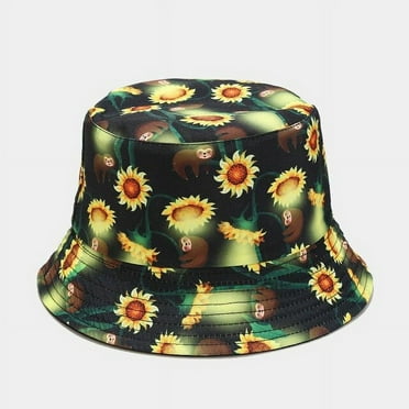 CoCopeanut Women Cotton Lattice Fisherman Hat Handmade Crochet Color Matching Basin Hat Spring and Autumn Cotton Sunscreen Sun Hat Present