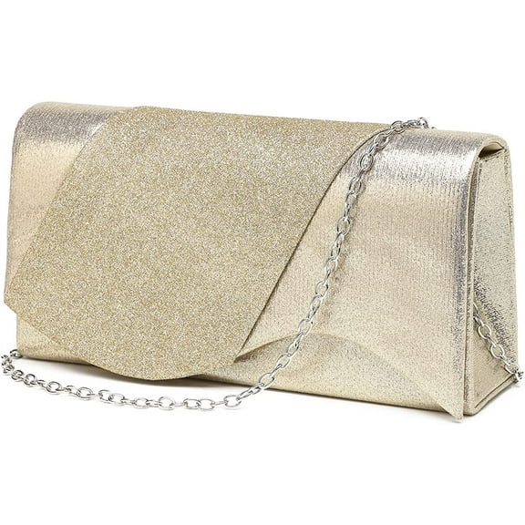 CoCopeanut Women's Glittering Envelope Purse Evening Shoulder Crossbody Wedding Bag