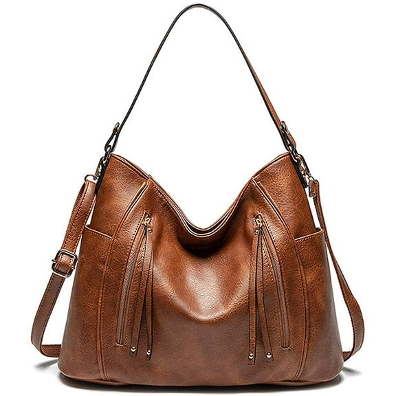 CoCopeanut Women’s PU Soft Leather Handbag Designer Tassel Shoulder Tote Bag Top Handle Bags