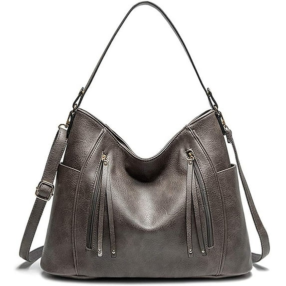 CoCopeanut Women’s PU Soft Leather Handbag Designer Tassel Shoulder Tote Bag Top Handle Bags