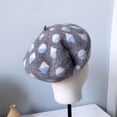 thumbnail image 1 of CoCopeaunt Autumn And Winter Euro-American Milan Fashion Wool Beret, Women’S Matching Diamond-Shaped Painter Cap, With Pumpkin Cap, 1 of 6