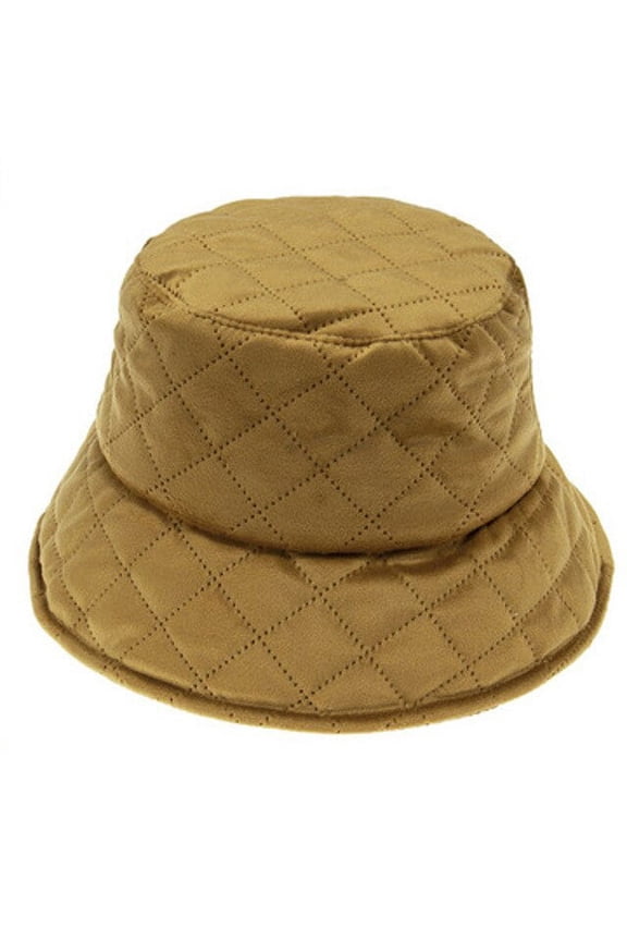 Autumn And Winter Folder Cotton Basin Cap, Pure Color With Rhombic Lattice Fisherman Cap, Fashion Flat Top Warm Cap