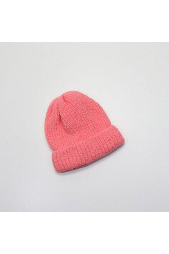 Autumn And Winter Korean Childrens Pure Color Knitted Cap, Men And Women With Warm Wool Cap, Parent-Child Cap