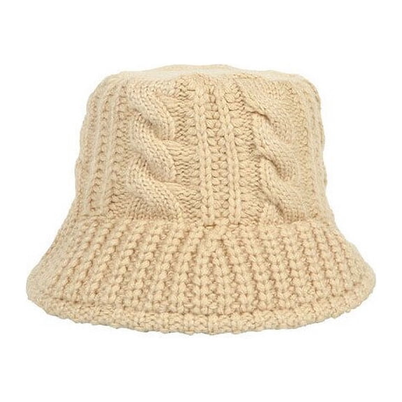 CoCopeaunt Autumn And Winter Women’S Retro Knit Hemp Flowerpot Cap, Coarse Wool Warm Fisherman Cap