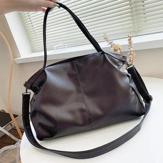 CoCopeaunt Big Black Tote Bags for Women Large Hobo Shopper Bag Roomy Handbag Soft Leather Crossbody Bag Ladies Travel Shoulder Bag