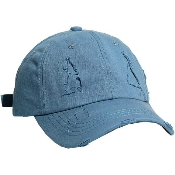 CoCopeaunt Classic Cotton Baseball Cap for Women Men Solid Denim Soft Hats Adjustable Casual Outdoor