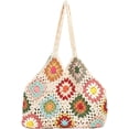 thumbnail image 1 of CoCopeaunt Crochet Tote Bag Aesthetic Boho Knitted Bag Floral Crochet Hobo Bag Purse Cute Fairycore Shoulder Bag for Women, 1 of 6