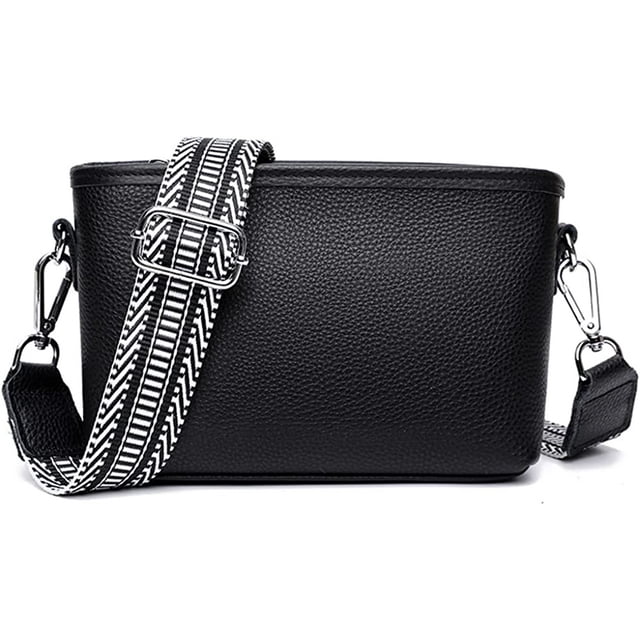 CoCopeaunt Crossbody Bag for Women Genuine Leather Wide Strap Shoulder Bag Purse Trendy Design