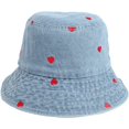 thumbnail image 1 of CoCopeaunt Denim Bucket Hat for Women Girls Cute Heart Skull Cap Sun Protection Sun Hat Soft Adjustable Fisherman Cap Outdoor, 1 of 6