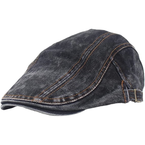 CoCopeaunt Denim Newsboy Cap for Women Men Retro Baseball Cap Sun Hat Blue Berets Comfy Lightweight Adjustable Outdoor