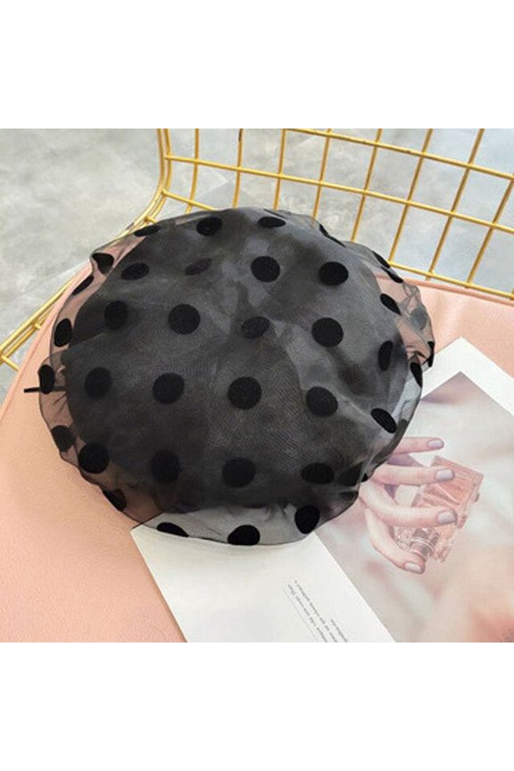 Elegant Wave Point Beret, Sweet European Root Yarn Lovely Wild Lady Hat Spring Summer