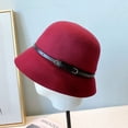 thumbnail image 1 of CoCopeaunt Fall And Winter Australian Wool Felt Hat, Leather Belt, Top Hat, All-Purpose Color Fisherman’s Hat, 1 of 6