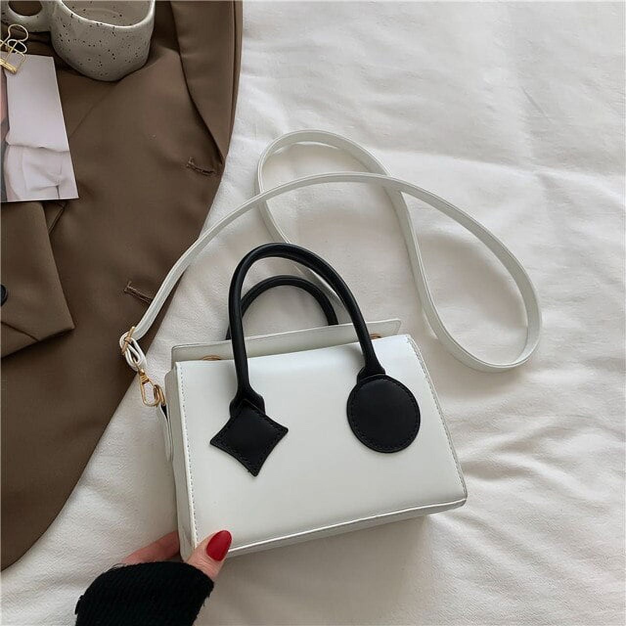 CoCopeaunt Fashion Box Shape Shoulder Bag Designer Handbags Pu Leather  Crossbody Bags For Women Small Tote Top-handle Bag