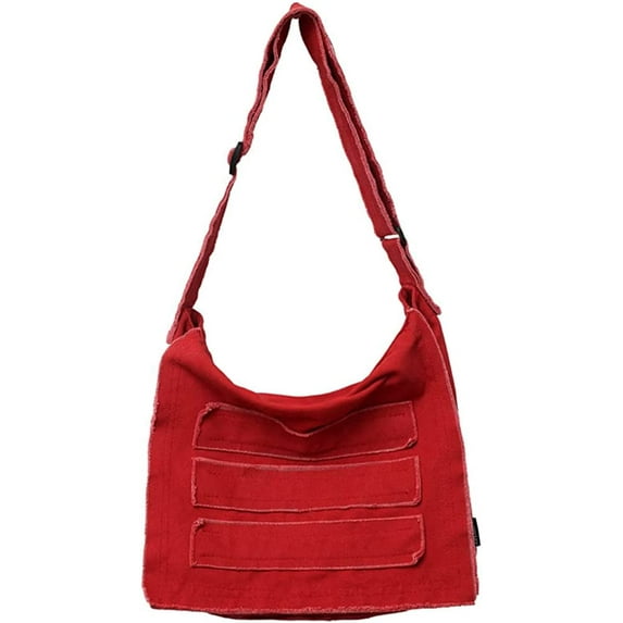 CoCopeaunt Fashion Canvas Shoulder Bag for Men Women Vintage Stripe Cuff Hobo Crossbody Bag Large Messenger Bag