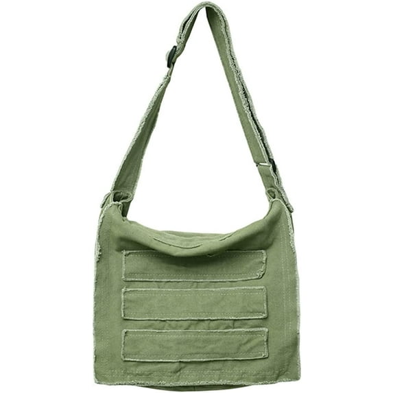 CoCopeaunt Fashion Canvas Shoulder Bag for Men Women Vintage Stripe Cuff Hobo Crossbody Bag Large Messenger Bag