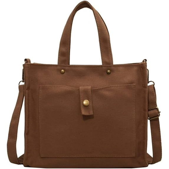 CoCopeaunt Fashion Canvas Shoulder Bag for Women Girls Large Vintage Tote Handbag Crossbody Bag