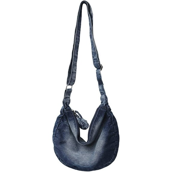 CoCopeaunt Fashion Denim Tote Shoulder Bag for Women Men Vintage Large Hobo Crossbody Bag
